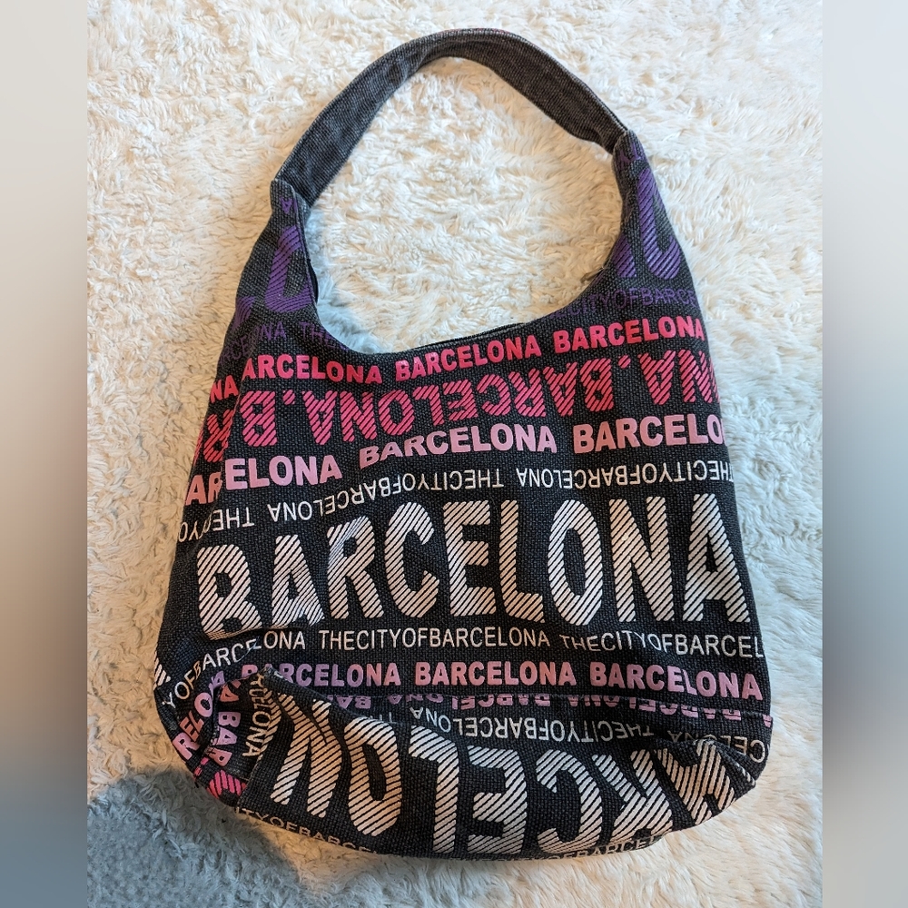 Robbin Ruth Canvas Multicolor Barcelona Sling Shoulder Tote Bag from Barcelona